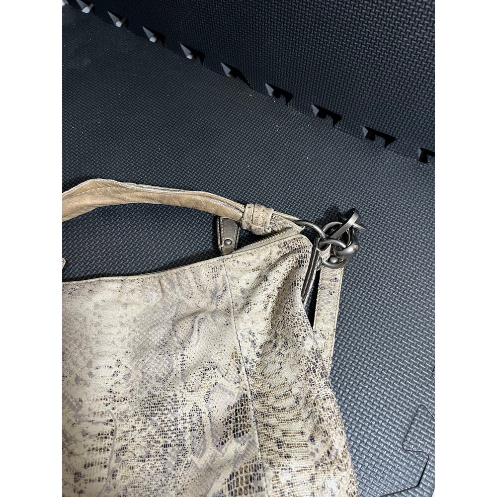 Coach Kristen Brown Tan Embossed Python Leather Purse Hobo E1026 15361 - Picture 7 of 12